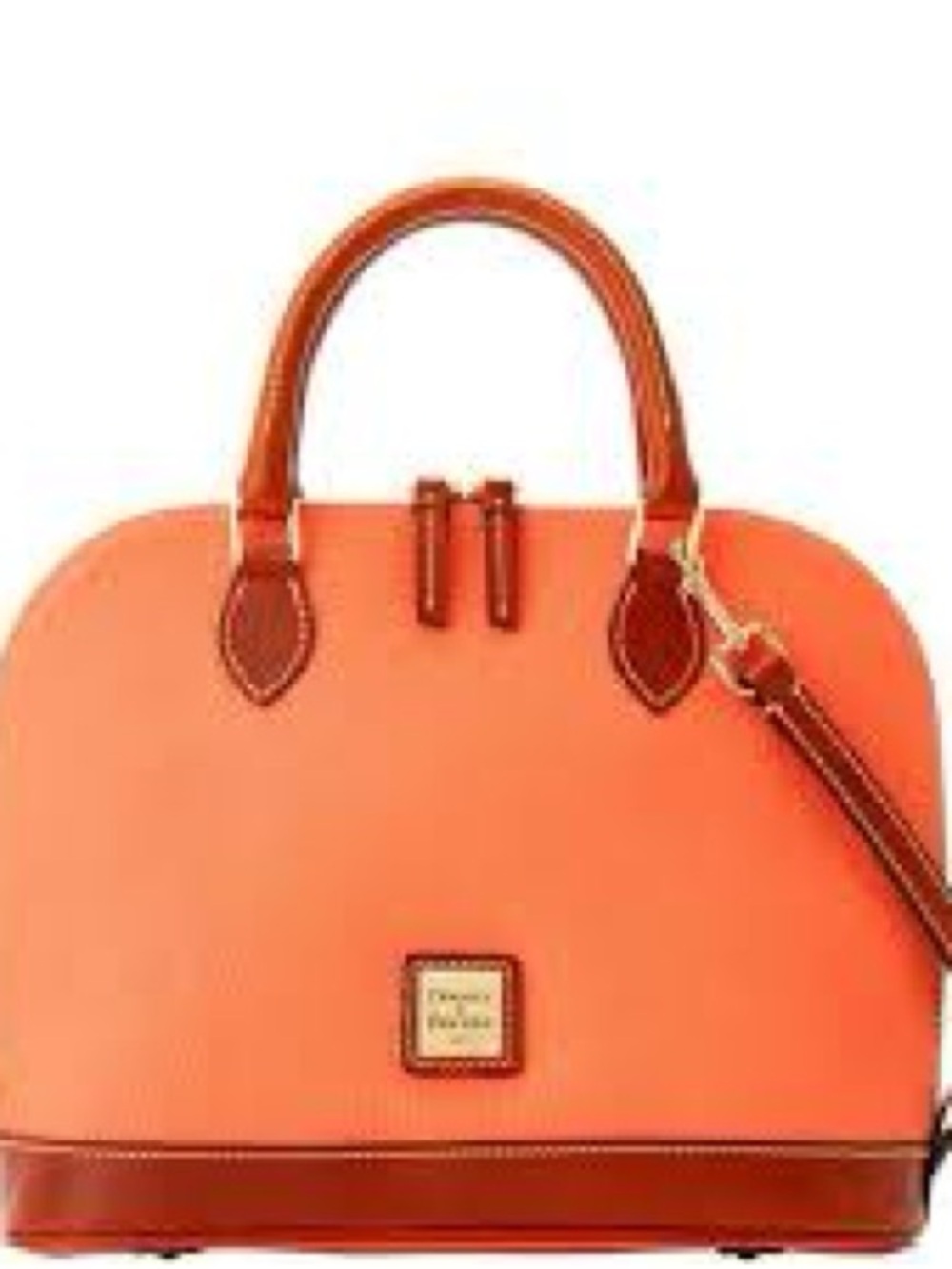 Orange Dome Satchel Handbag - Women